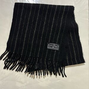 Wool striped Black and grey Scarf